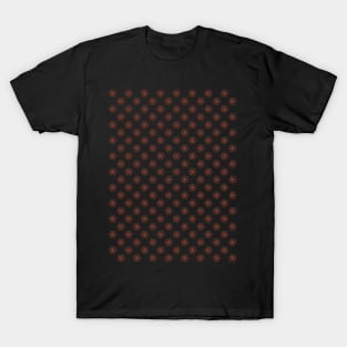 Yin Yang Design - Orange Color Spider Pattern T-Shirt